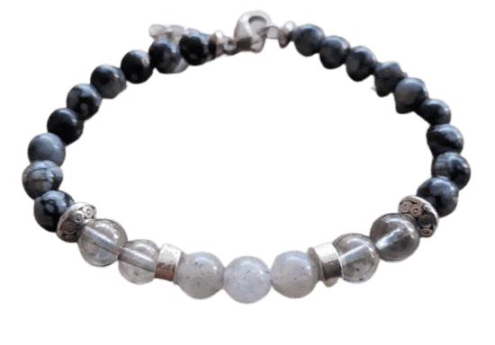 bracelet labradorite cristal de roche
